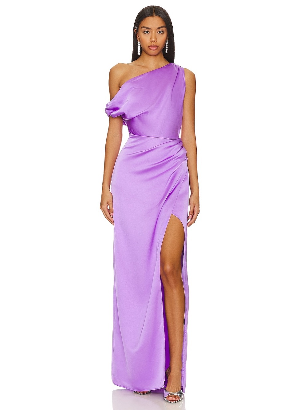 Show me your mumu Jodie Dress Violet Luxe Satin Maxi Dress